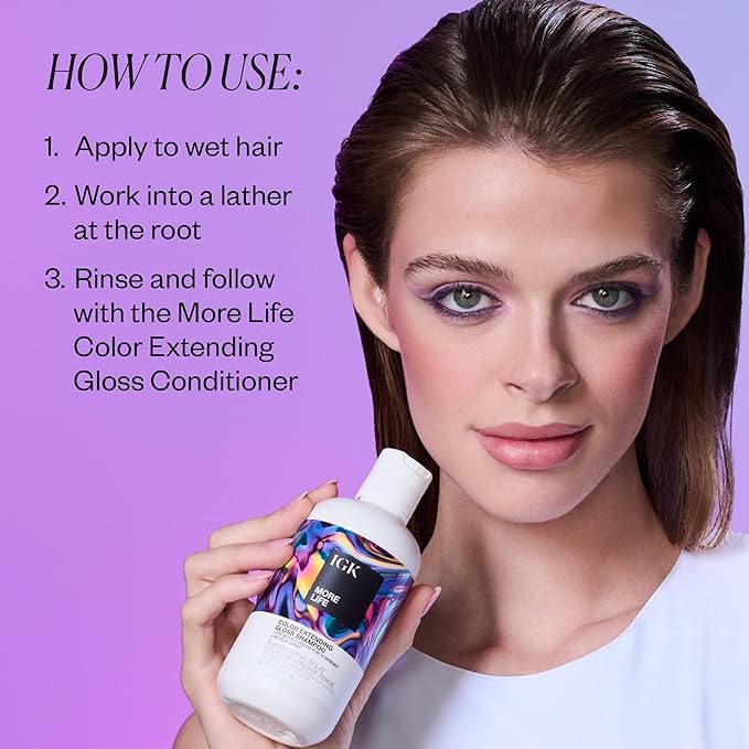 IGK More Life Color Extending Gloss Shampoo 236 ml / 8 oz