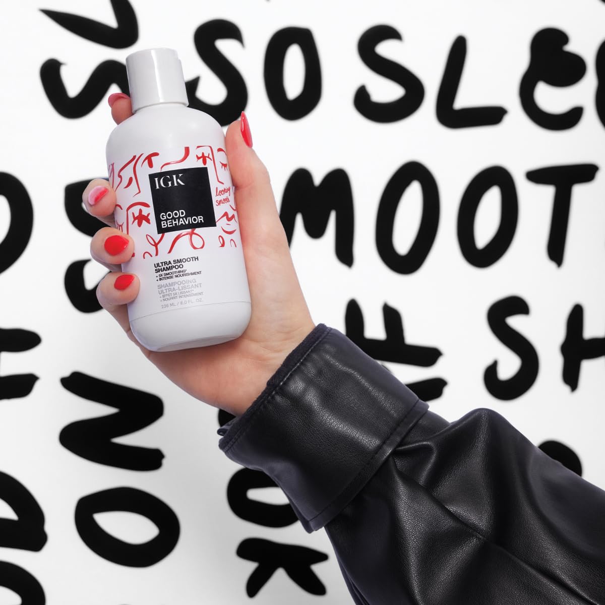 IGK GOOD BEHAVIOR Ultra Smooth Shampoo | Frizz Control + Hydrates + Shine | Vegan + Cruelty Free | 8 Oz
