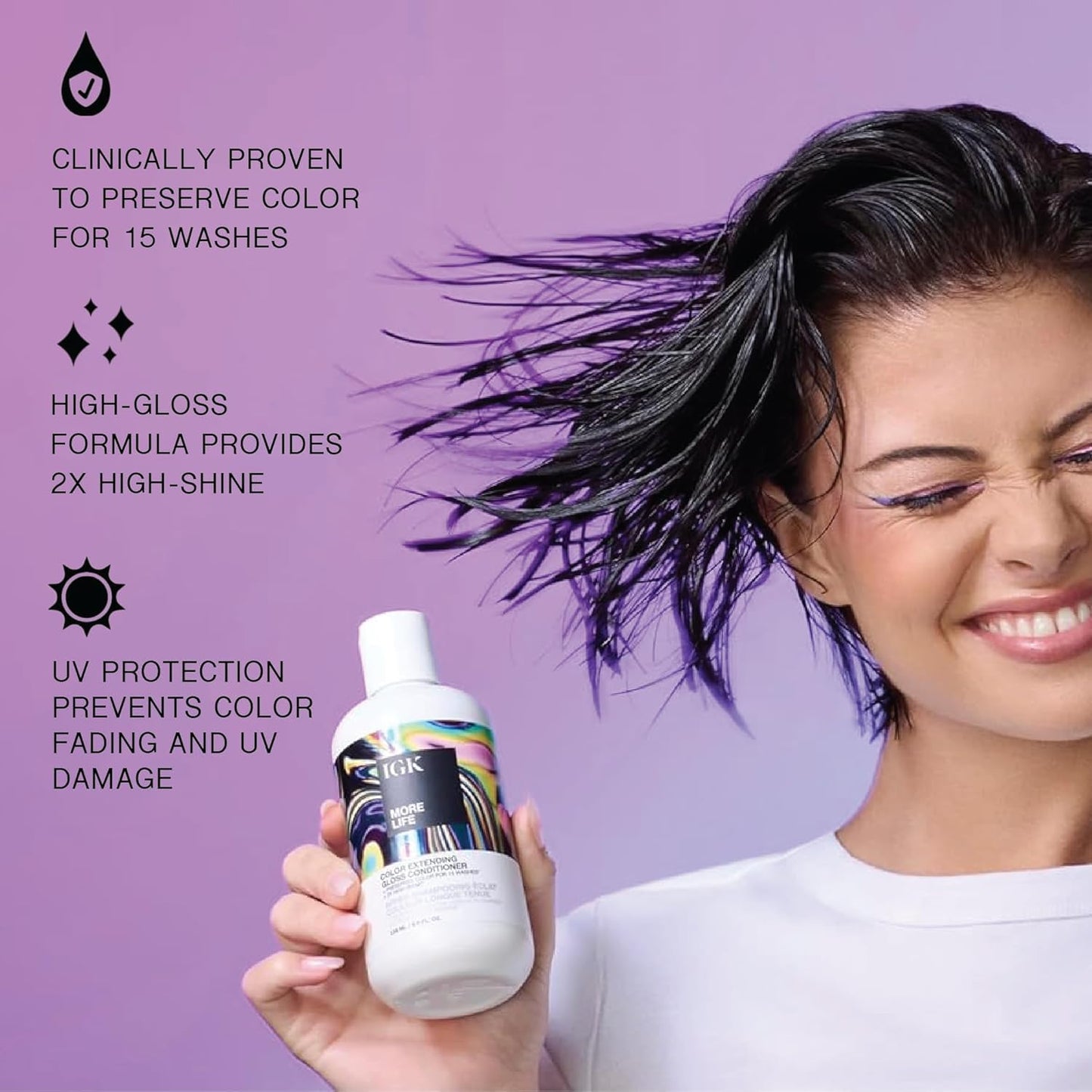 IGK More Life Color Extending Gloss Shampoo 236 ml / 8 oz