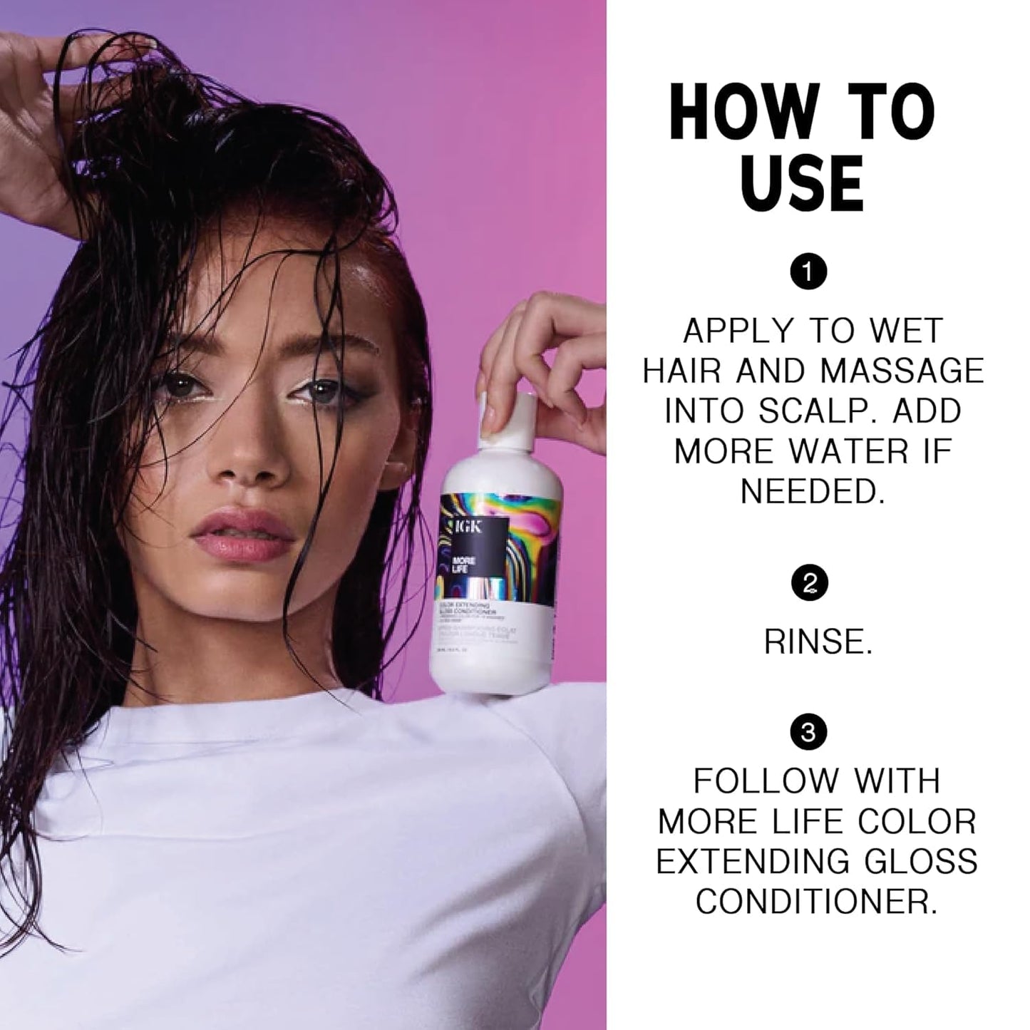 IGK More Life Color Extending Gloss Conditioner 236 ml / 8 oz