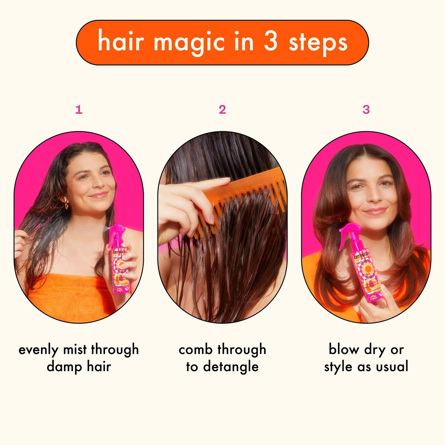 amika the wizard silicone-free detangling primer