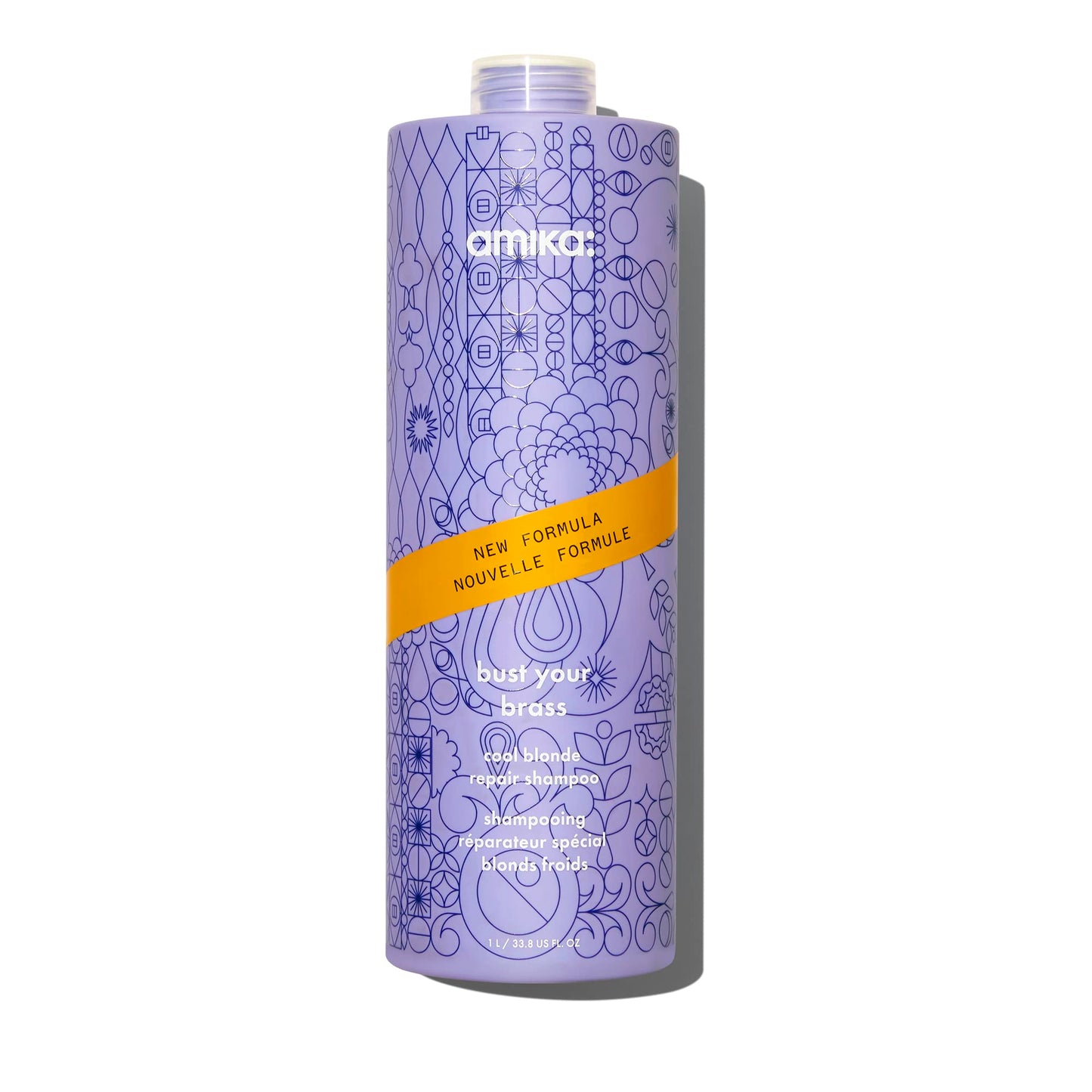 Amika bust your brass cool blonde repair shampoo